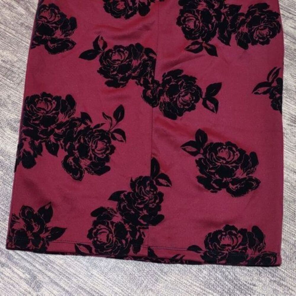 Trixxi Red‎ Floral Bodycon Halter Dress Sz M - Picture 13 of 15